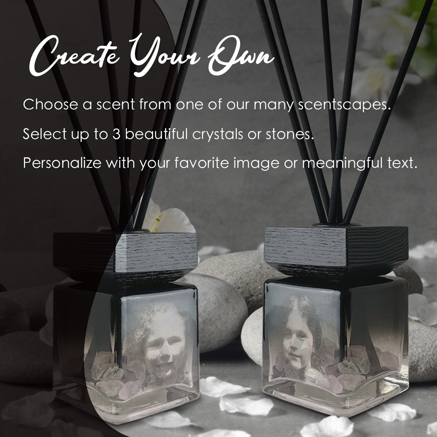 Custom Engraved Crystal-Enhanced Reed Oil Diffuser, 100ml