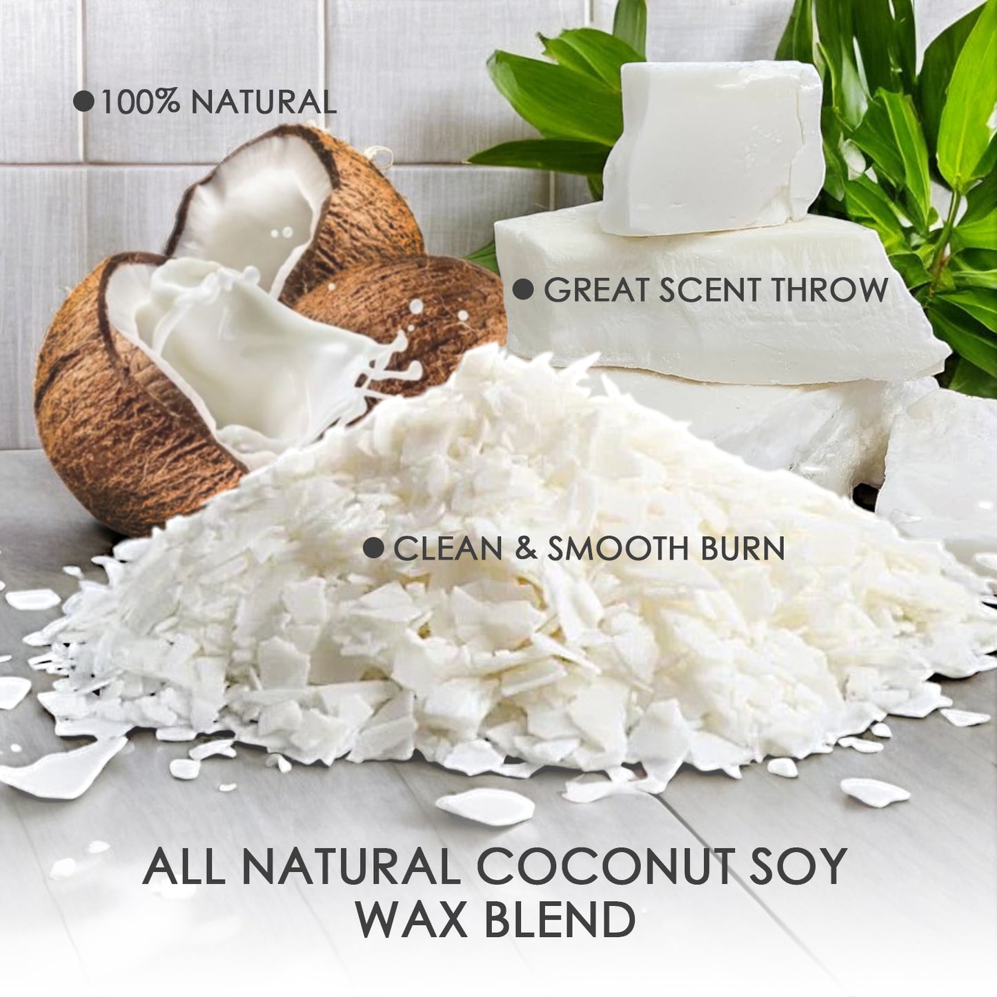 Cactus Flower and Jade Crystal Candle with Kyanite, Amethyst, and Crystal Quartz | Coconut-Soy Wax Candle, 9oz