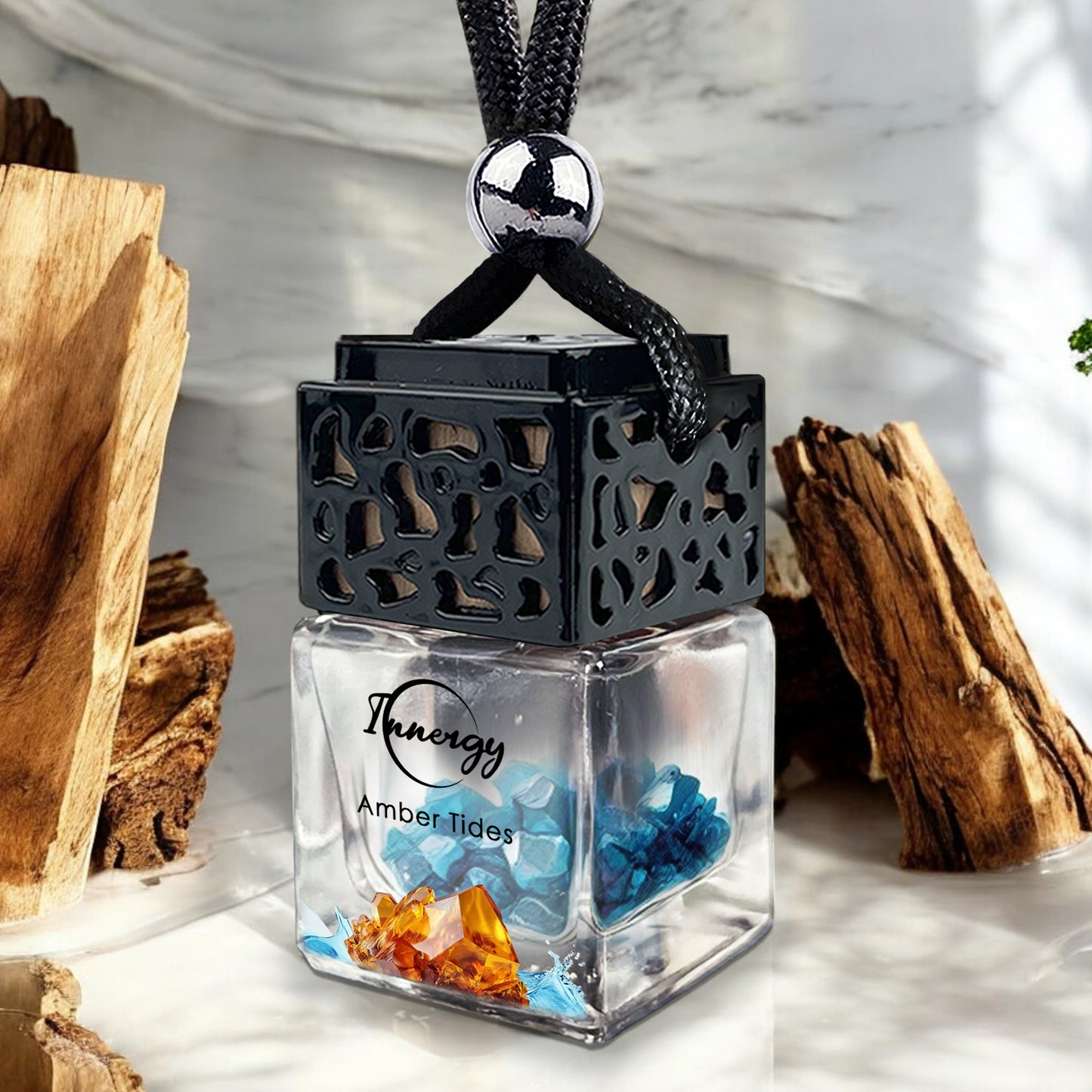 Amber Tides Crystal-Enhanced Oil Diffuser, Car Air Freshener, 8ml