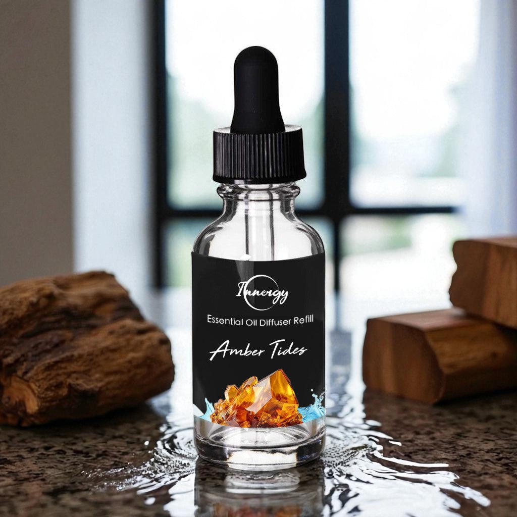 Amber Tides Crystal-Enhanced Oil Diffuser, Car Air Freshener, 8ml