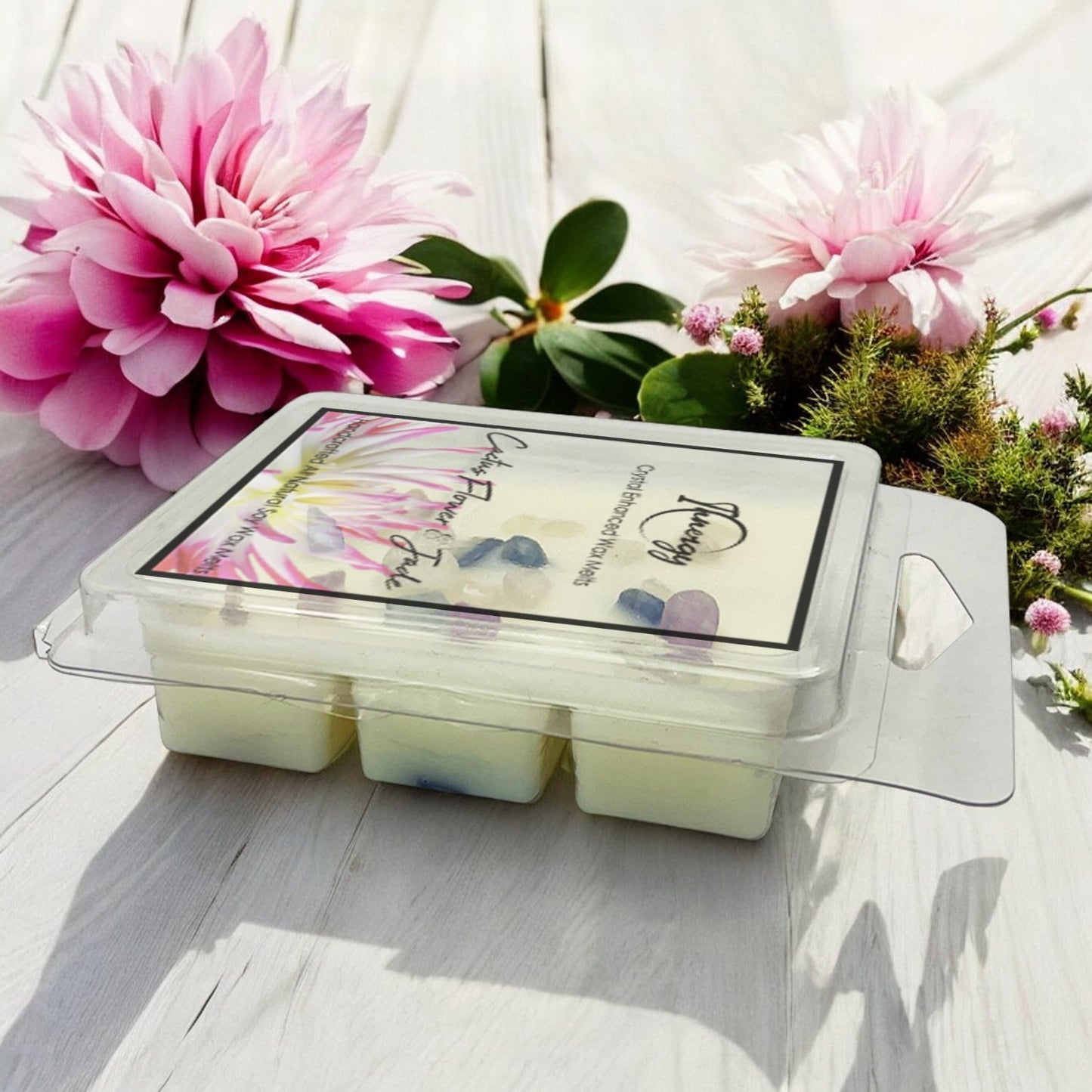 Cactus Flower and Jade Crystal-Enhanced Premium Coconut-Soy Wax Melts