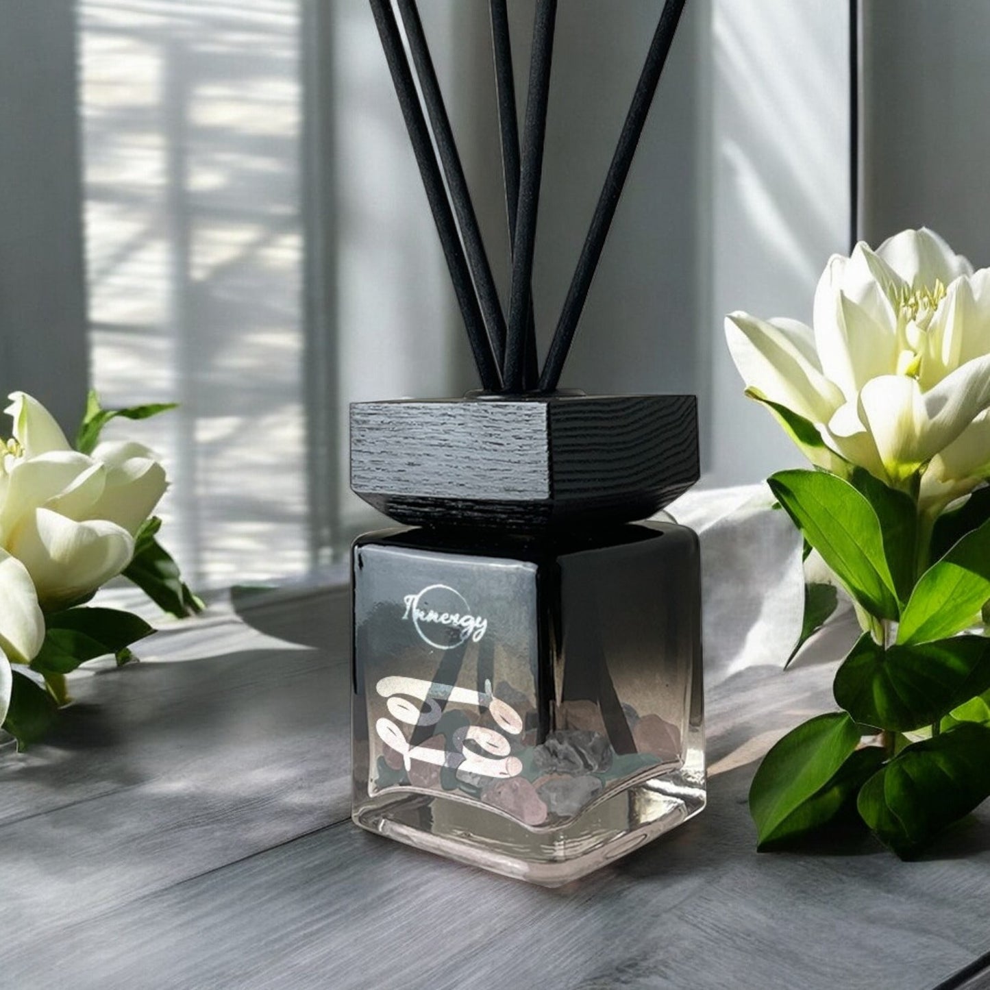 Cancer Zodiac Crystal-Enhanced Reed Oil Diffuser, Moonlight Garden Scent, 100ml