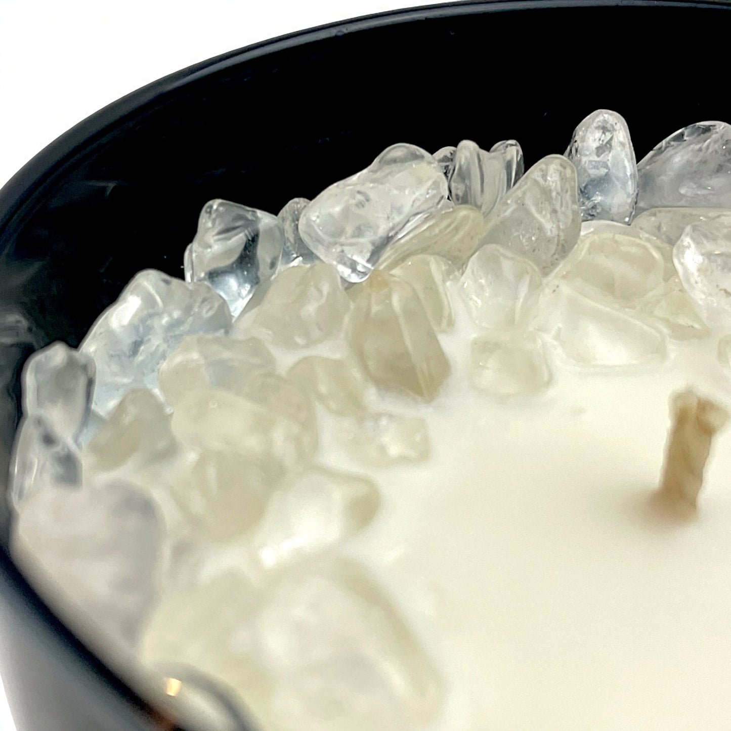 Island Zen Crystal Candle with Crystal Quartz | Coconut-Soy Wax Candle, 9oz