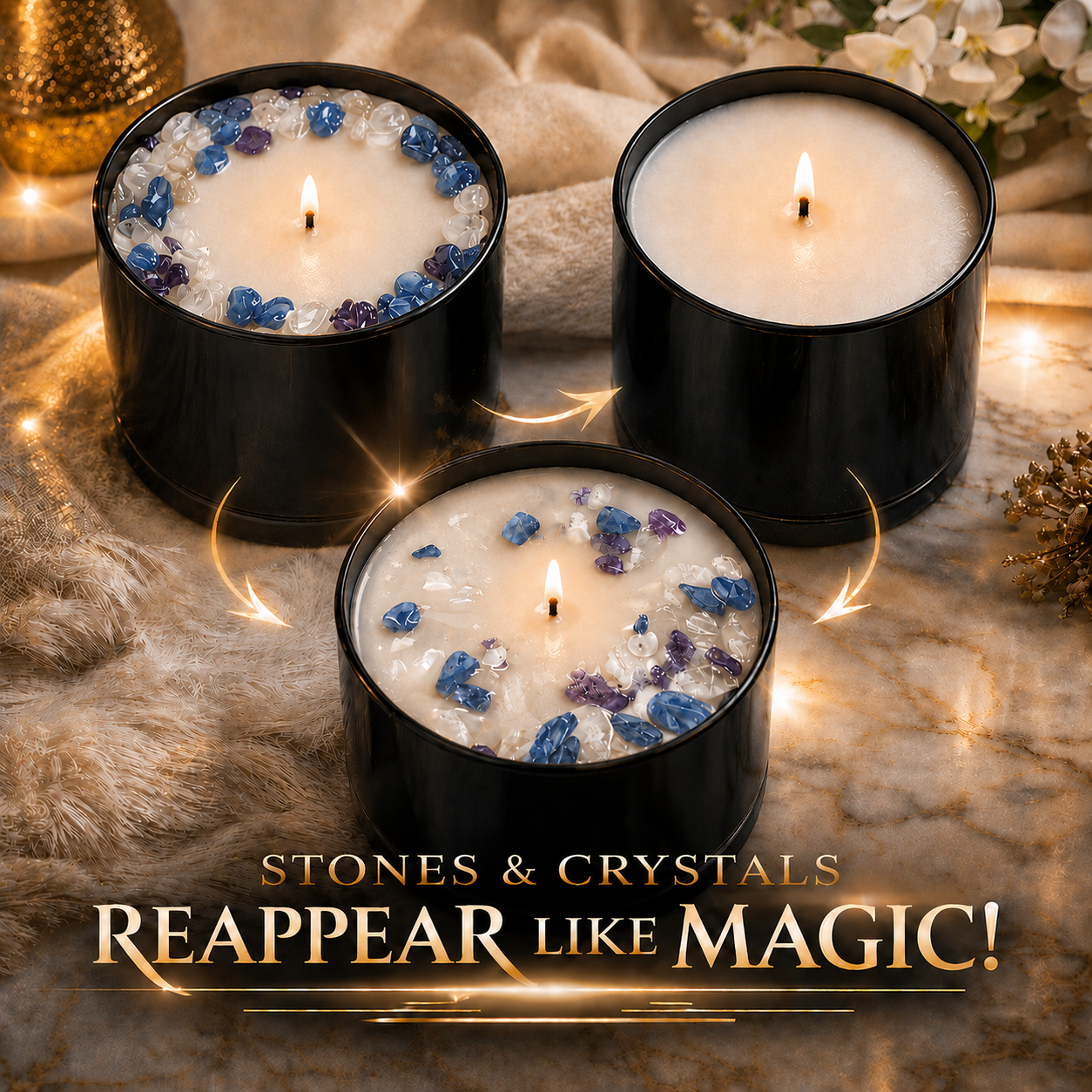 Pisces Zodiac Crystal Candle, 10oz