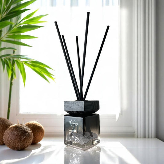 Crown Chakra Crystal-Enhanced Reed Oil Diffuser, Island Zen Scent, 100ml