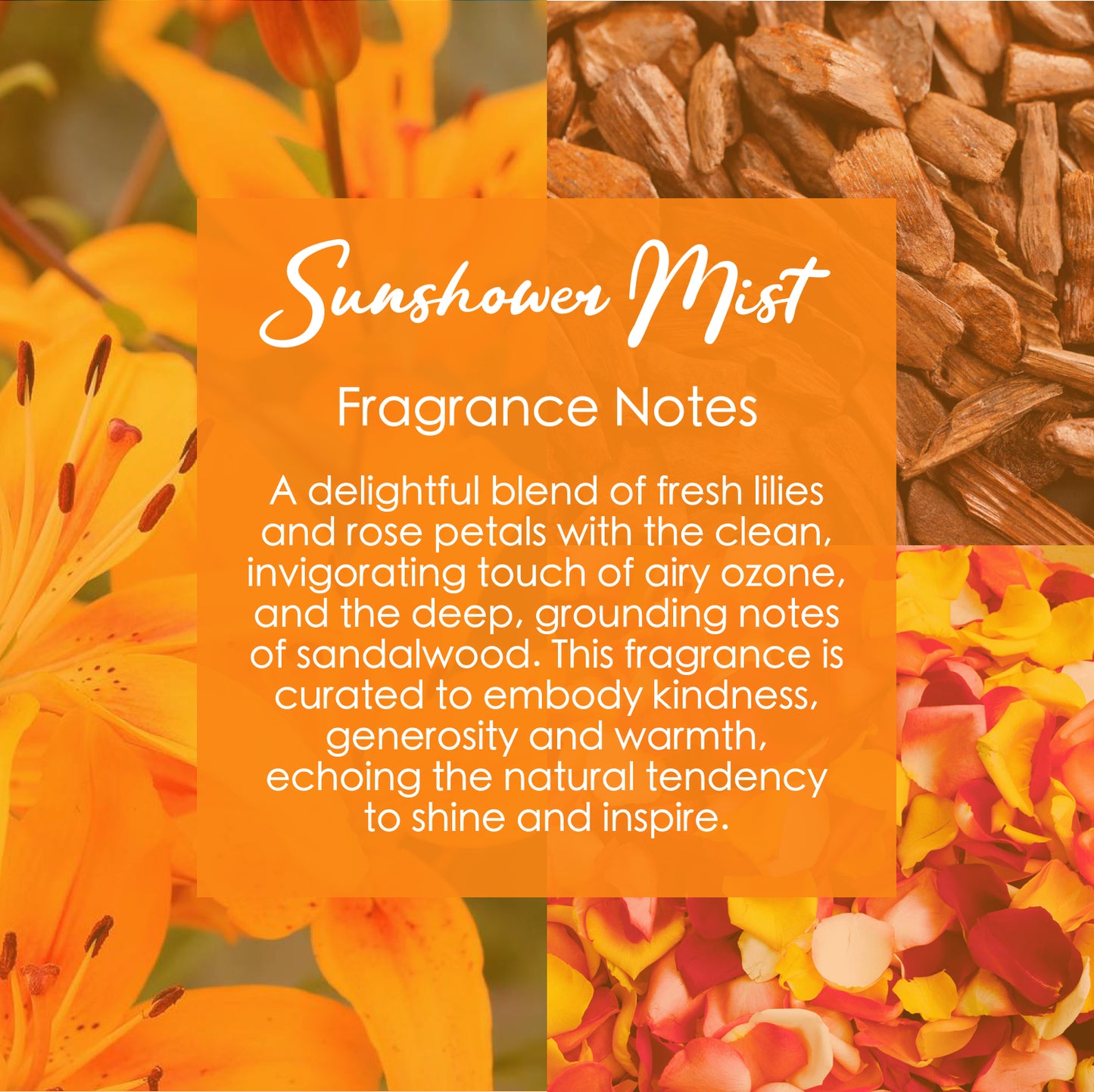 Sunshower Mist Crystal Candle with Garnet, Quartz Crystal, and Citrine | Coconut-Soy Wax Candle, 9oz