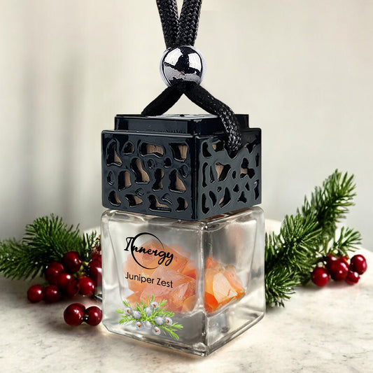 Juniper Zest Crystal-Enhanced Oil Diffuser, Car Air Freshener, 8ml