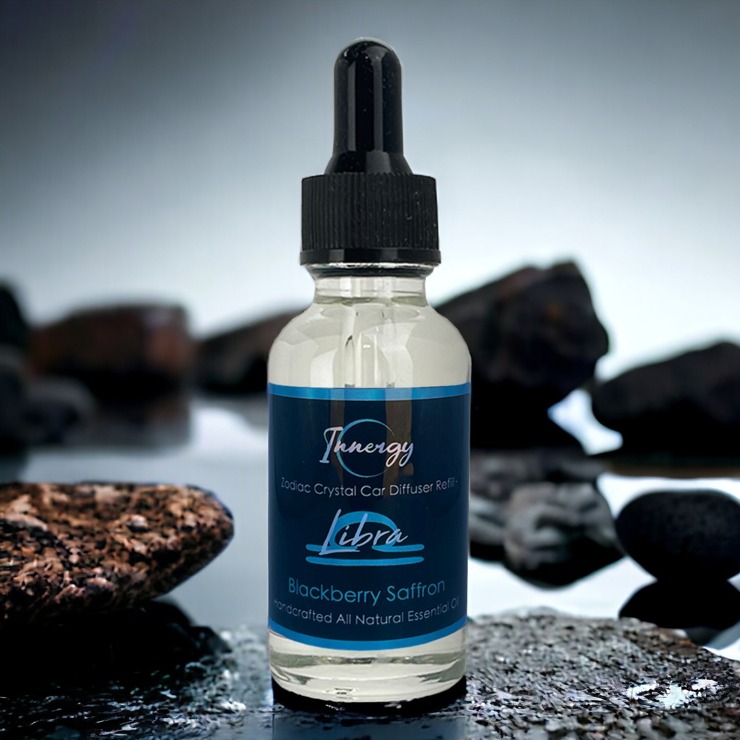 Libra Zodiac Crystal-Enhanced Oil Diffuser, Car Air Freshener, 8ml