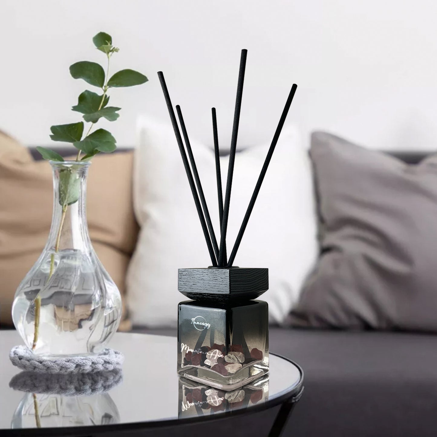 Mountain Air Crystal-Enhanced Reed Oil Diffuser, 100ml