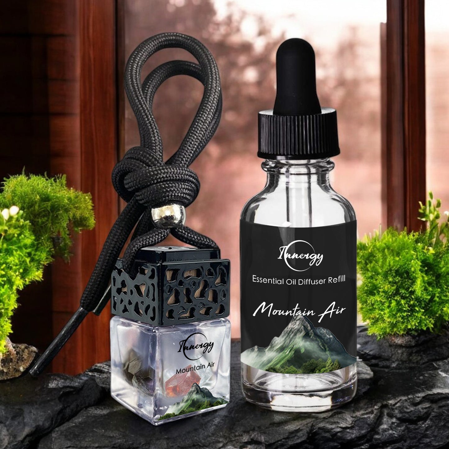 Mountain Air Crystal-Enhanced Oil Diffuser, Car Air Freshener, 8ml