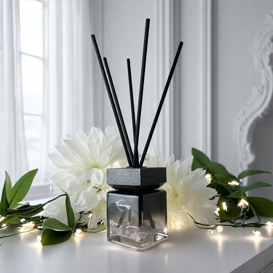 Moonlight Garden Crystal-Enhanced Reed Oil Diffuser, 3oz/100ml