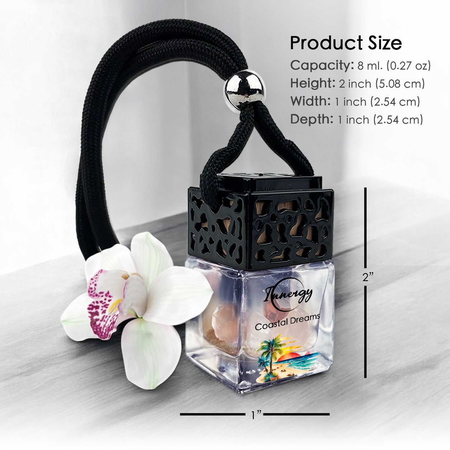 Coastal Dreams Crystal-Enhanced Oil Diffuser, Car Air Freshener, 8ml