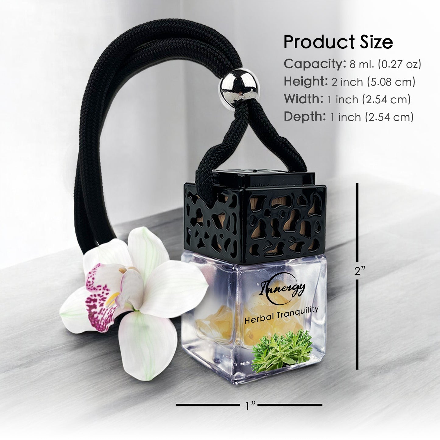 Herbal Tranquility Crystal-Enhanced Oil Diffuser, Car Air Freshener, 8ml