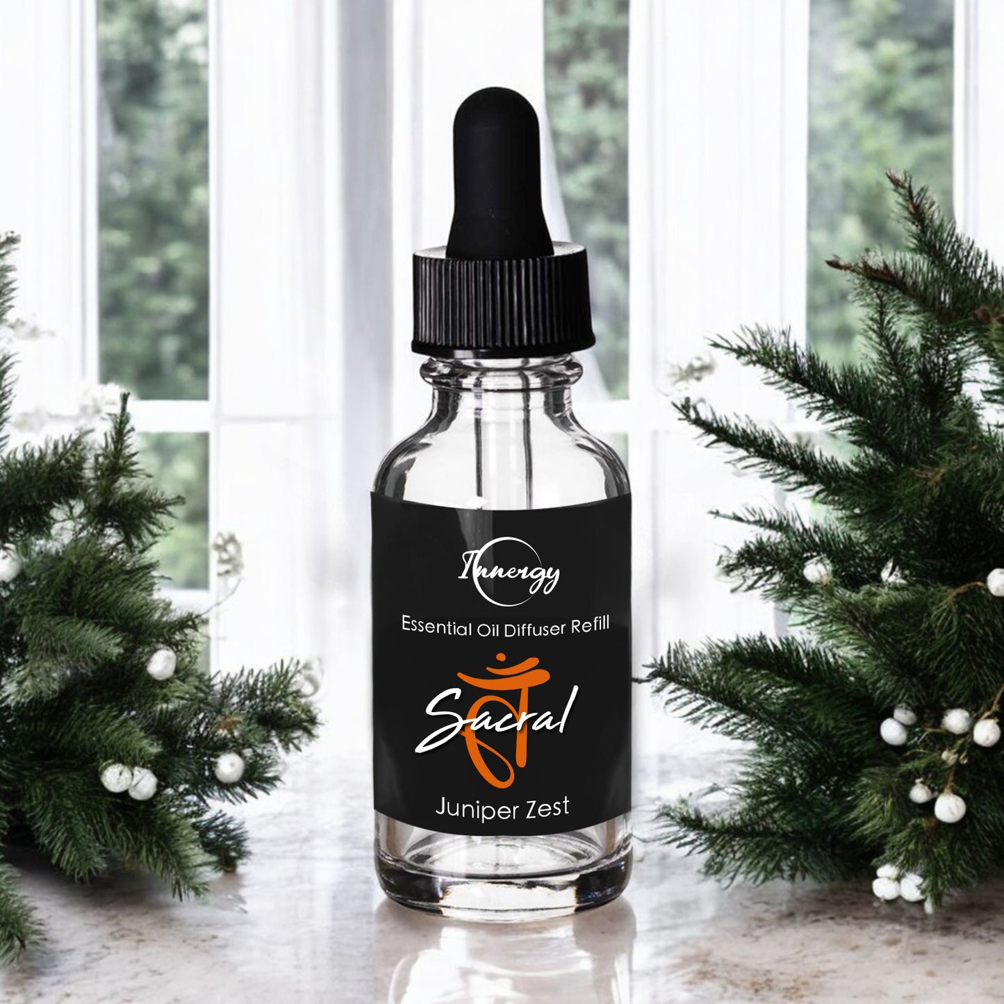 Sacral Chakra Crystal-Enhanced Oil Diffuser, Car Air Freshener, 8ml
