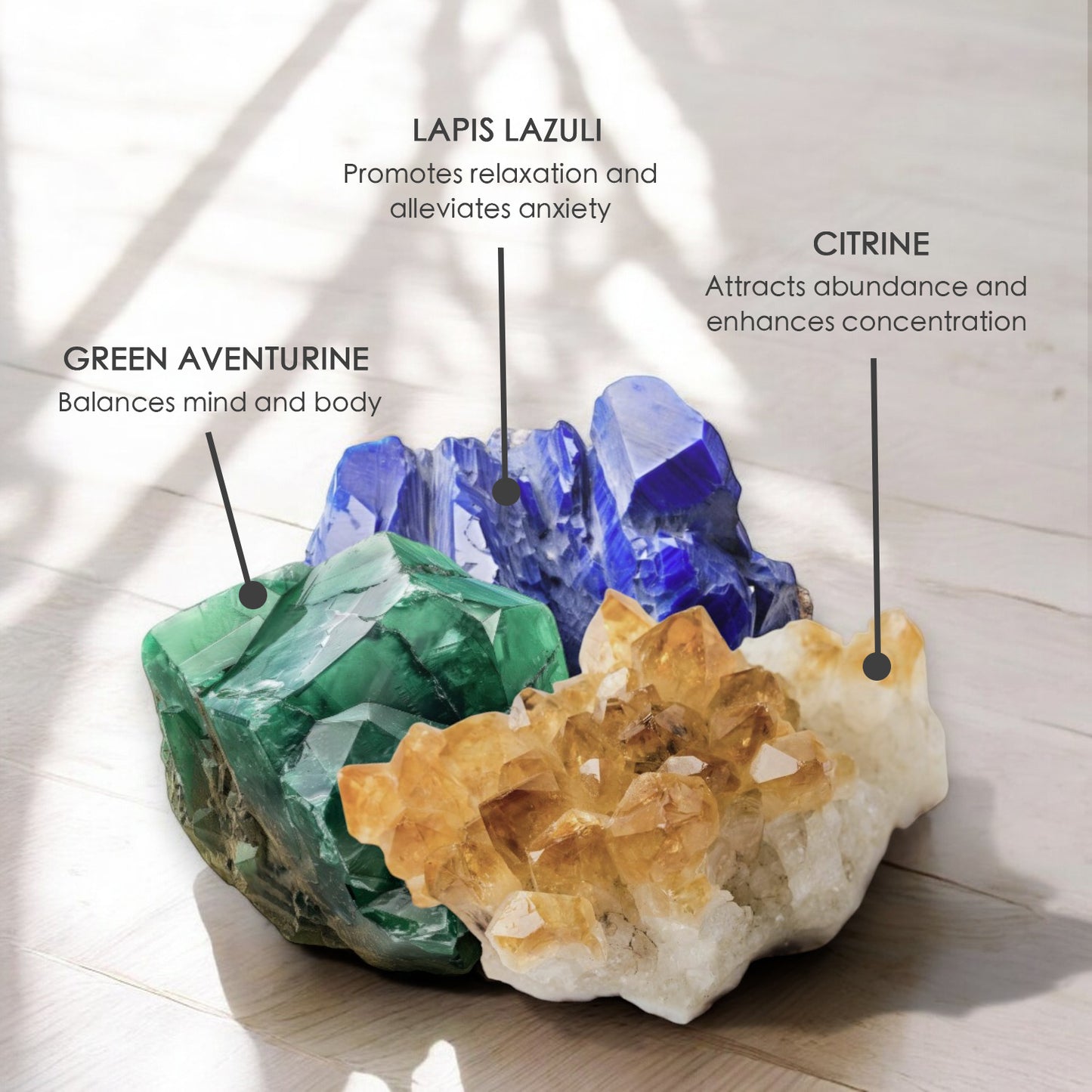 Virgo Zodiac Crystal Candle with Citrine, Lapis Lazuli, and Green Aventurine | Coconut-Soy Wax Candle, 9oz