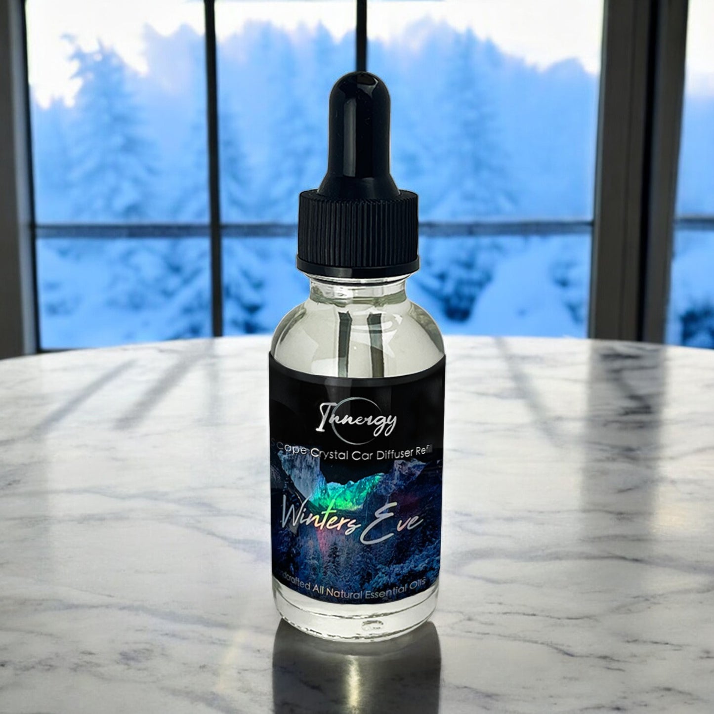 Limited Edition: Winters Eve Crystal-Enhanced Oil Diffuser, Car Air Freshener, 8ml