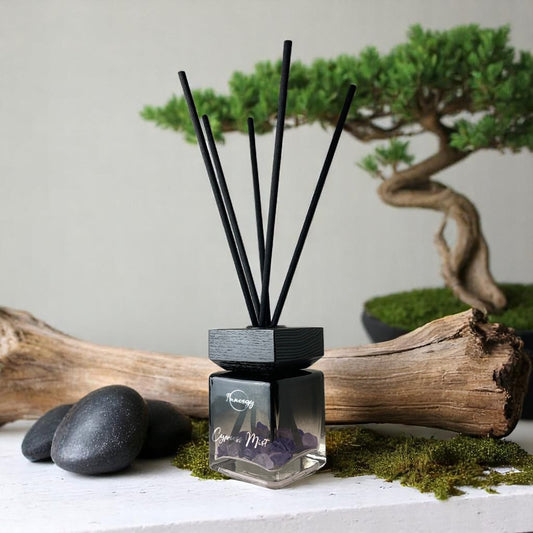 Cypress Mist Crystal-Enhanced Reed Oil Diffuser, 100ml