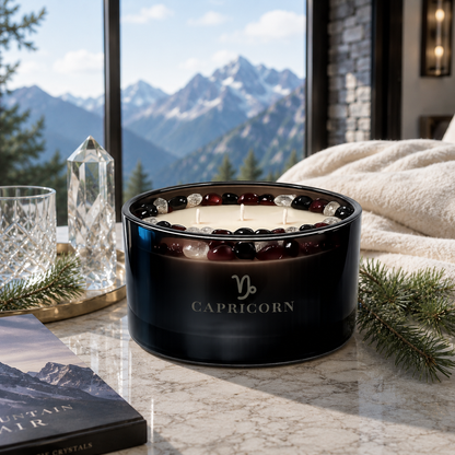 Capricorn Zodiac 3-Wick Crystal Candle, 16oz