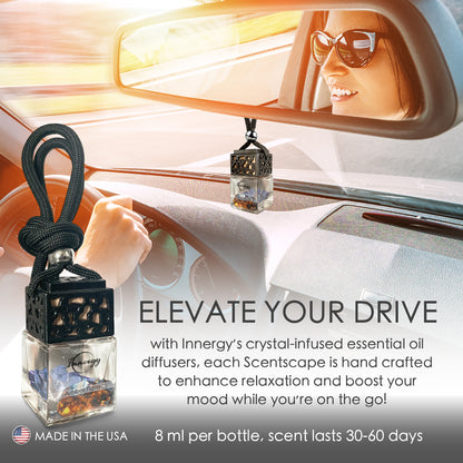 Amber Tides Crystal-Enhanced Oil Diffuser, Car Air Freshener, 8ml