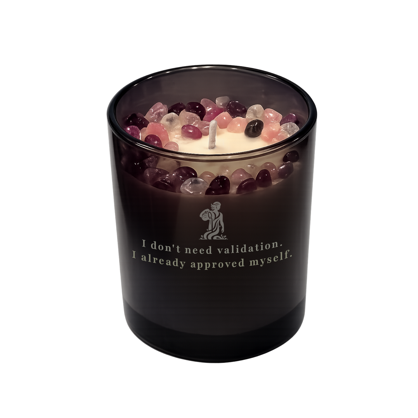 Aquarius Zodiac Crystal Candle, 10oz