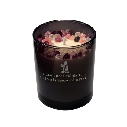 Aquarius Zodiac Crystal Candle, 10oz