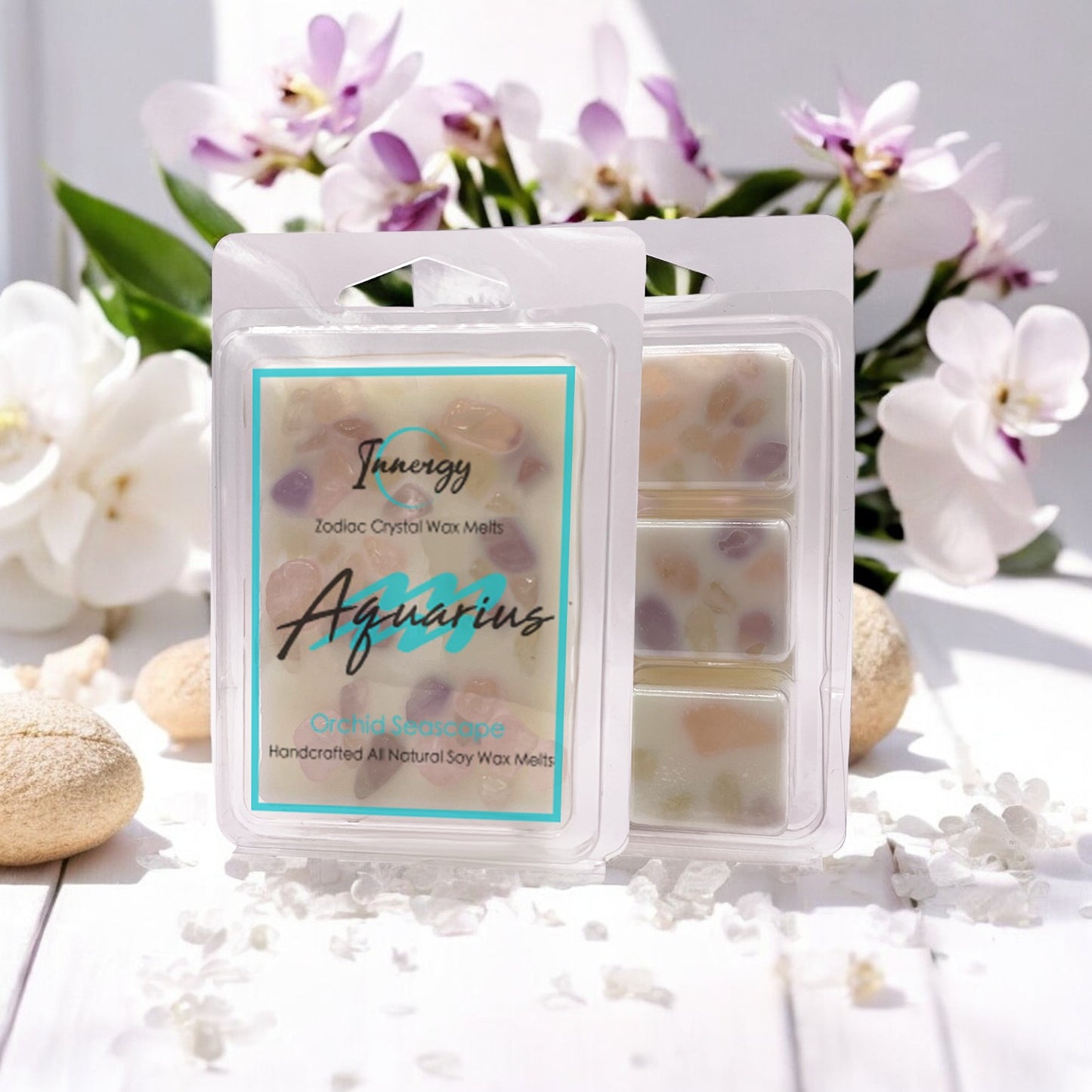 Aquarius Zodiac Crystal-Enhanced Premium Coconut-Soy Wax Melts