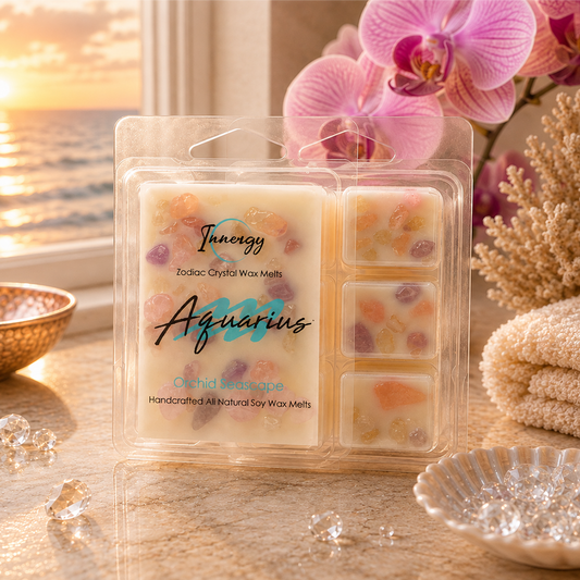 Aquarius Zodiac Crystal-Enhanced Premium Coconut-Soy Wax Melts