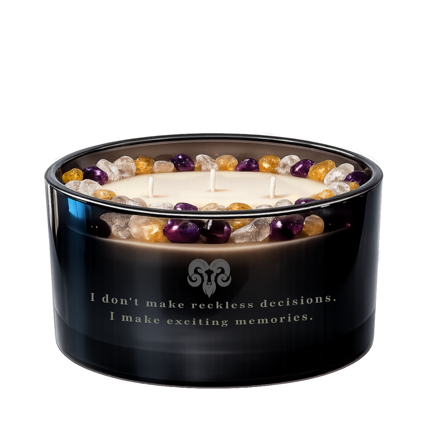 Aries Zodiac 3-Wick Crystal Candle, 16oz