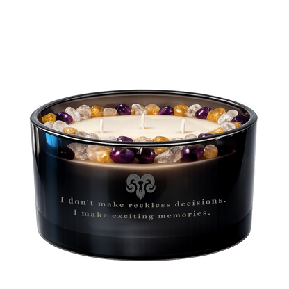 Aries Zodiac 3-Wick Crystal Candle, 16oz