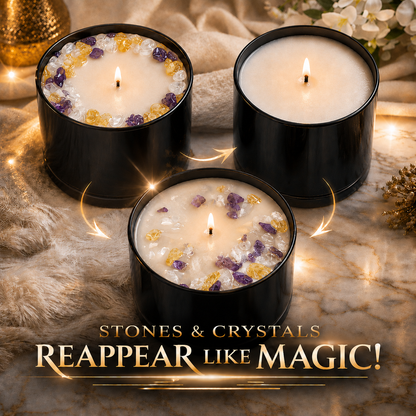 Aries Zodiac Crystal Candle, 10oz