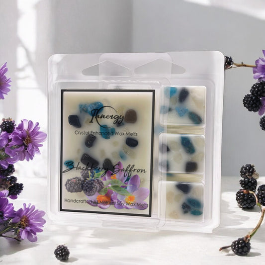 Blackberry Saffron Crystal-Enhanced Premium Coconut-Soy Wax Melts