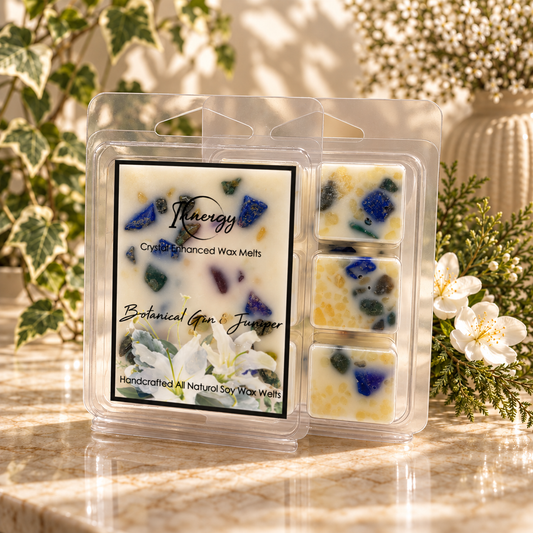 Botanical Gin and Juniper Crystal-Enhanced Premium Coconut-Soy Wax Melts