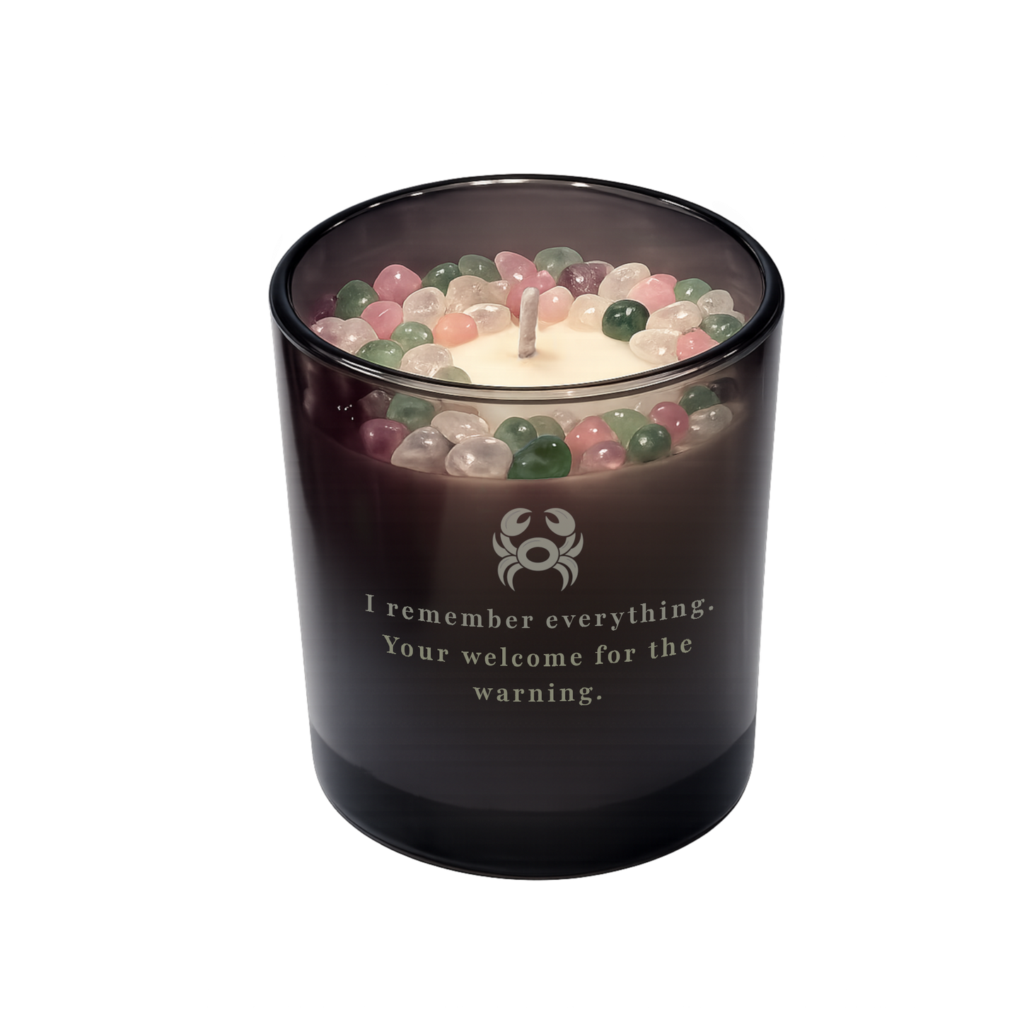 Cancer Zodiac Crystal Candle, 10oz