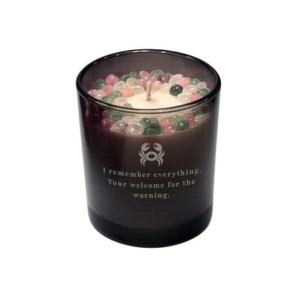 Cancer Zodiac Crystal Candle, 10oz