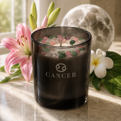 Cancer Zodiac Crystal Candle, 10oz