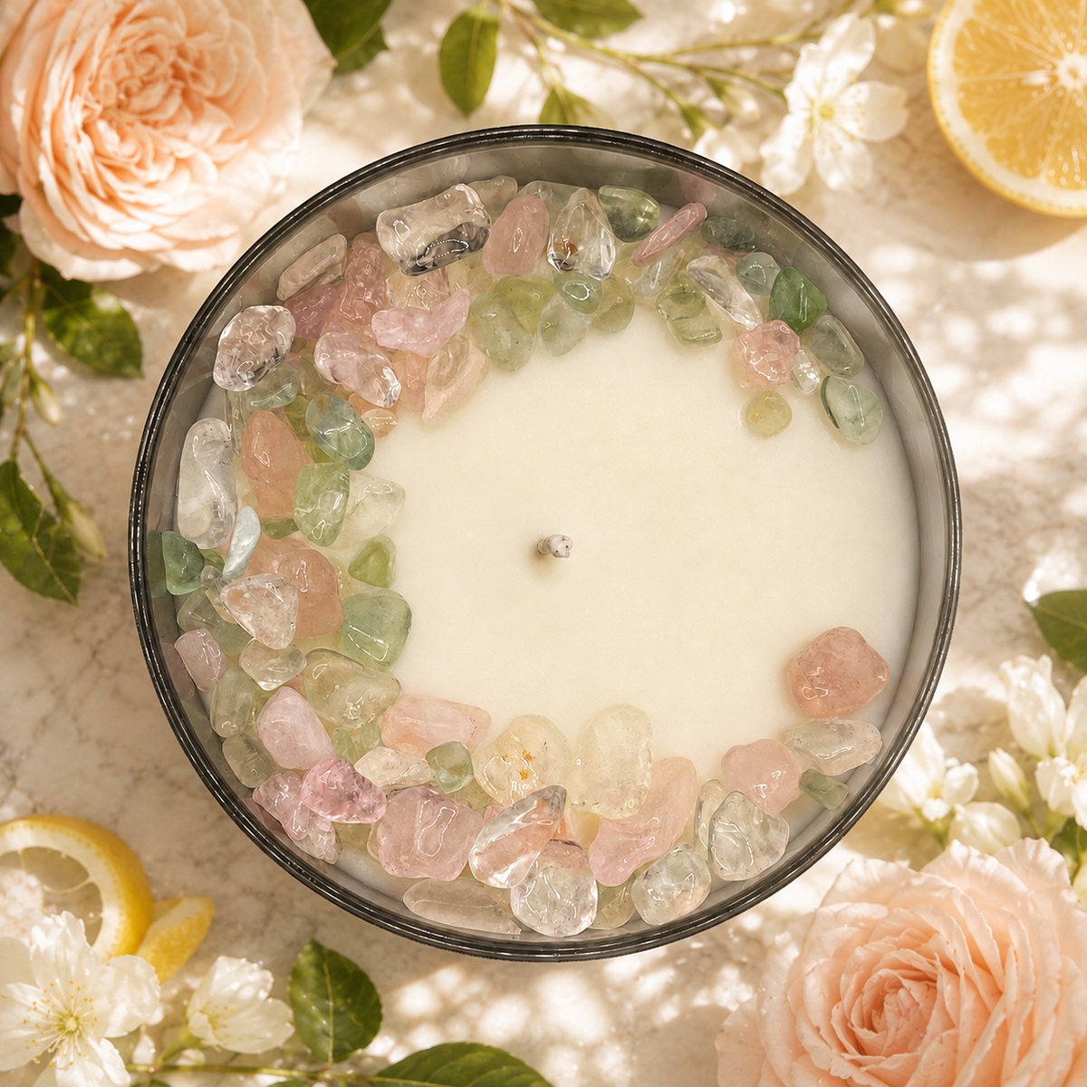 Cancer Zodiac Crystal Candle, 10oz