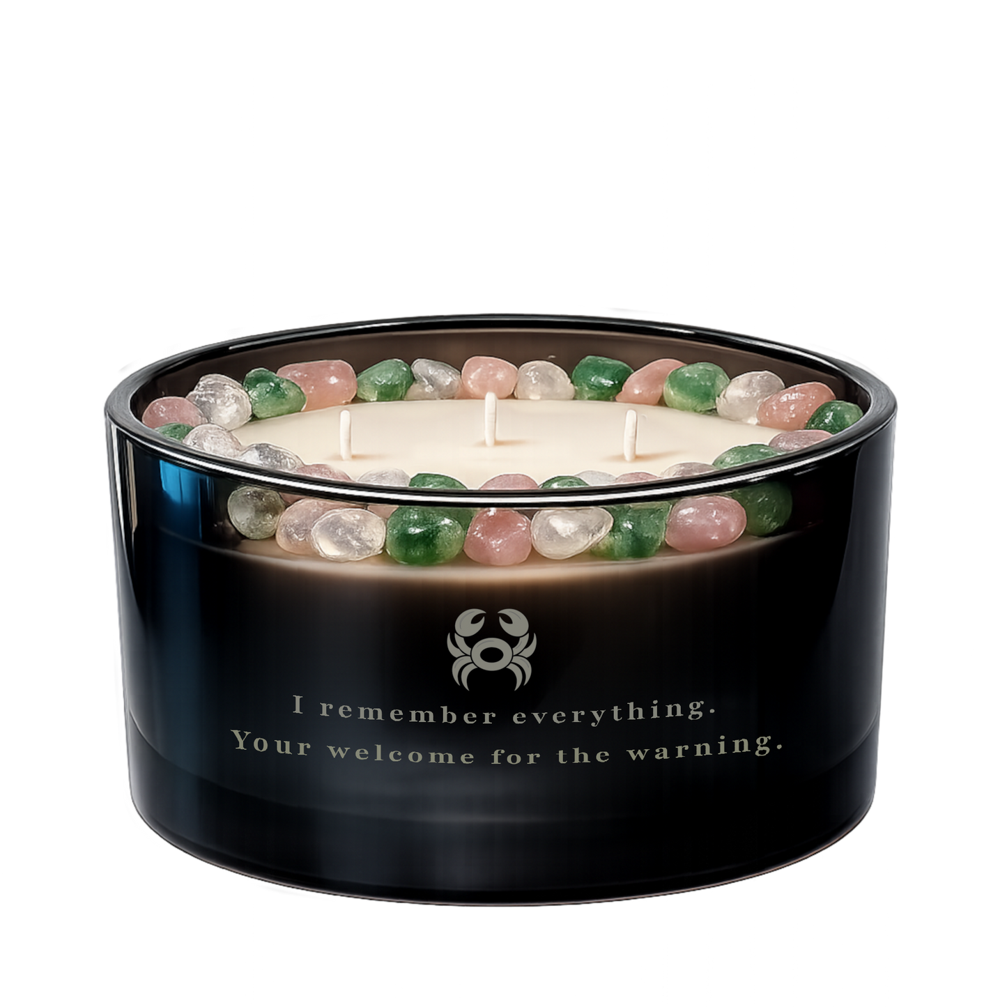 Cancer Zodiac 3-Wick Crystal Candle, 16oz
