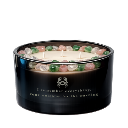 Cancer Zodiac 3-Wick Crystal Candle, 16oz