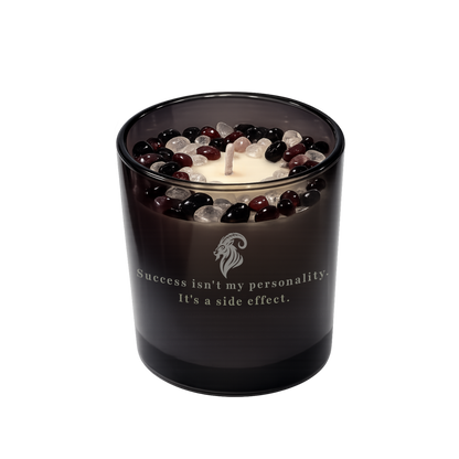 Capricorn Zodiac Crystal Candle, 10oz
