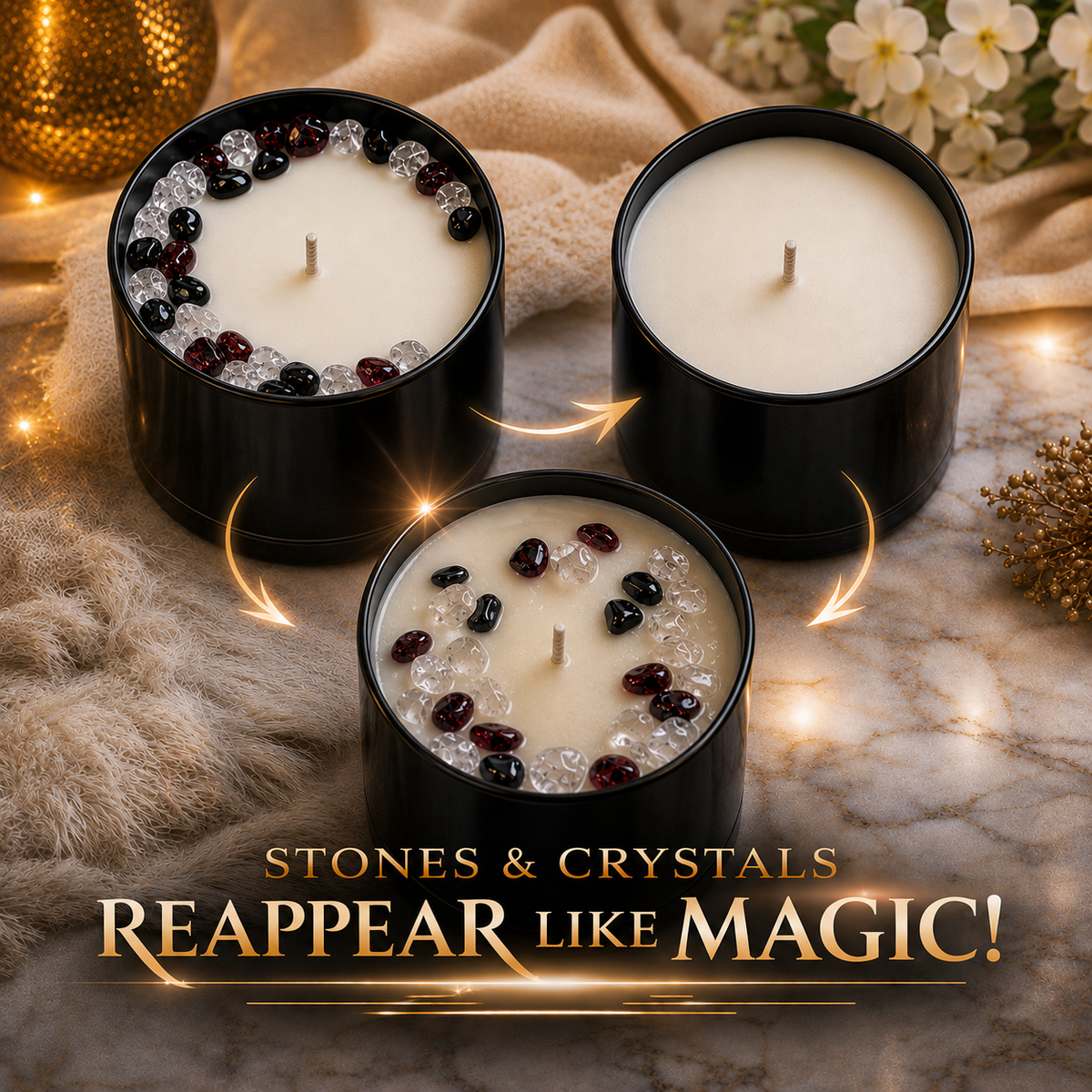 Capricorn Zodiac Crystal Candle, 10oz