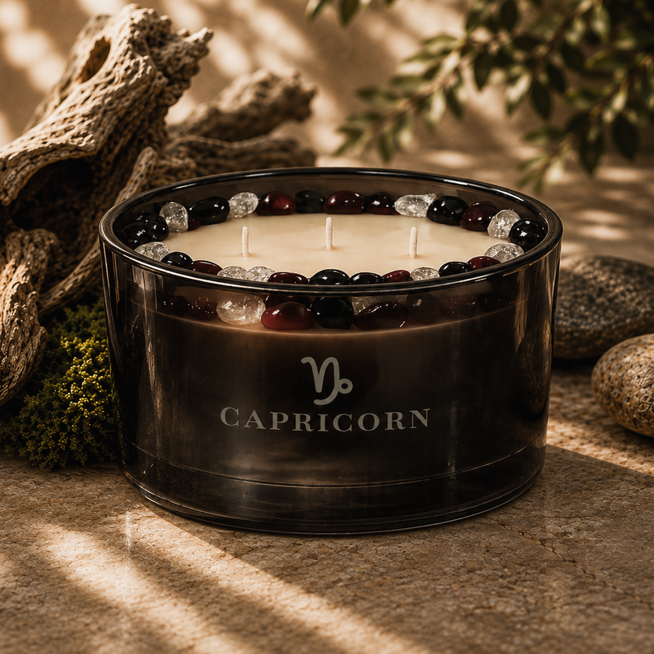 Capricorn Zodiac 3-Wick Crystal Candle, 16oz