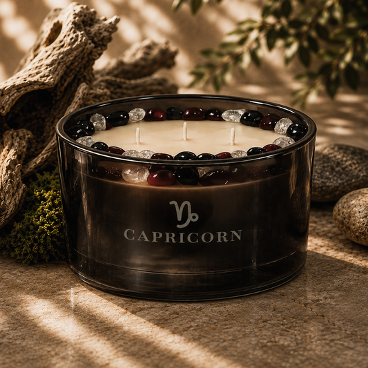 Capricorn Zodiac 3-Wick Crystal Candle, 16oz