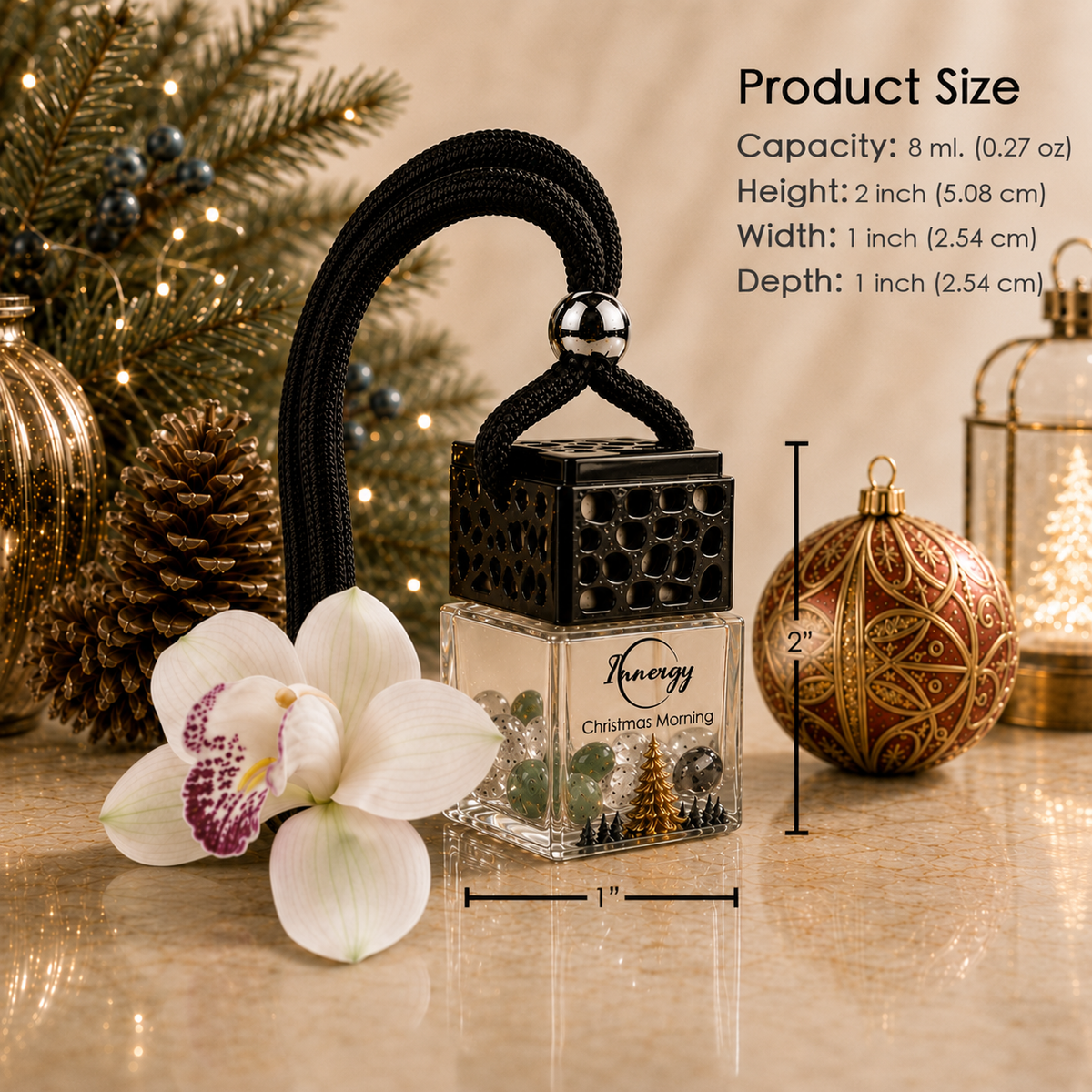 Limited Edition: Christmas Morning Crystal-Enhanced Oil Diffuser, Car Air Freshener, 8ml