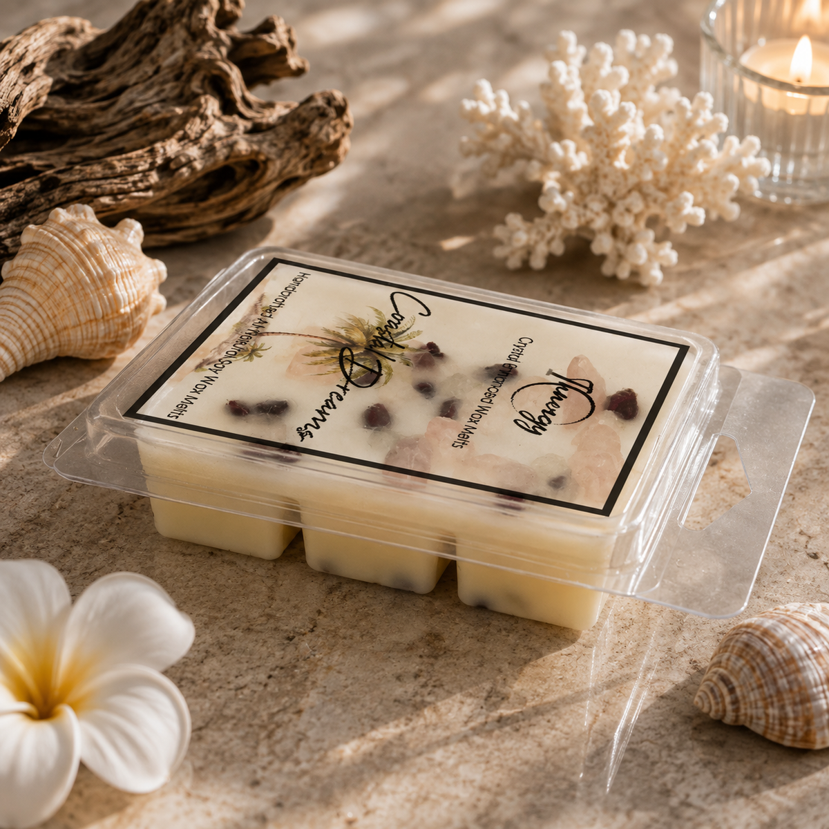 Coastal Dreams Crystal-Enhanced Premium Coconut-Soy Wax Melts