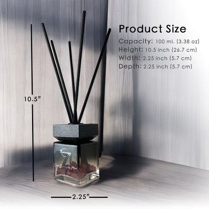 Cool Eucalyptus Mint Crystal-Enhanced Reed Oil Diffuser, 100ml