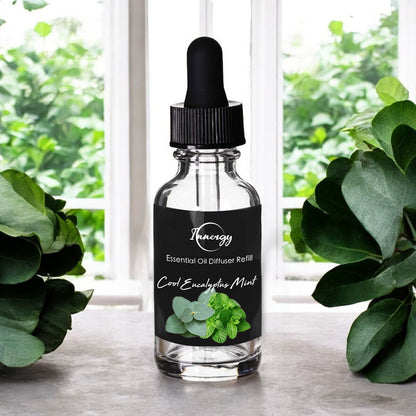 Cool Eucalyptus Mint Crystal-Enhanced Oil Diffuser, Car Air Freshener, 8ml