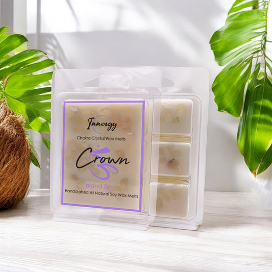 Crown Chakra Crystal-Enhanced Premium Coconut-Soy Wax Melts