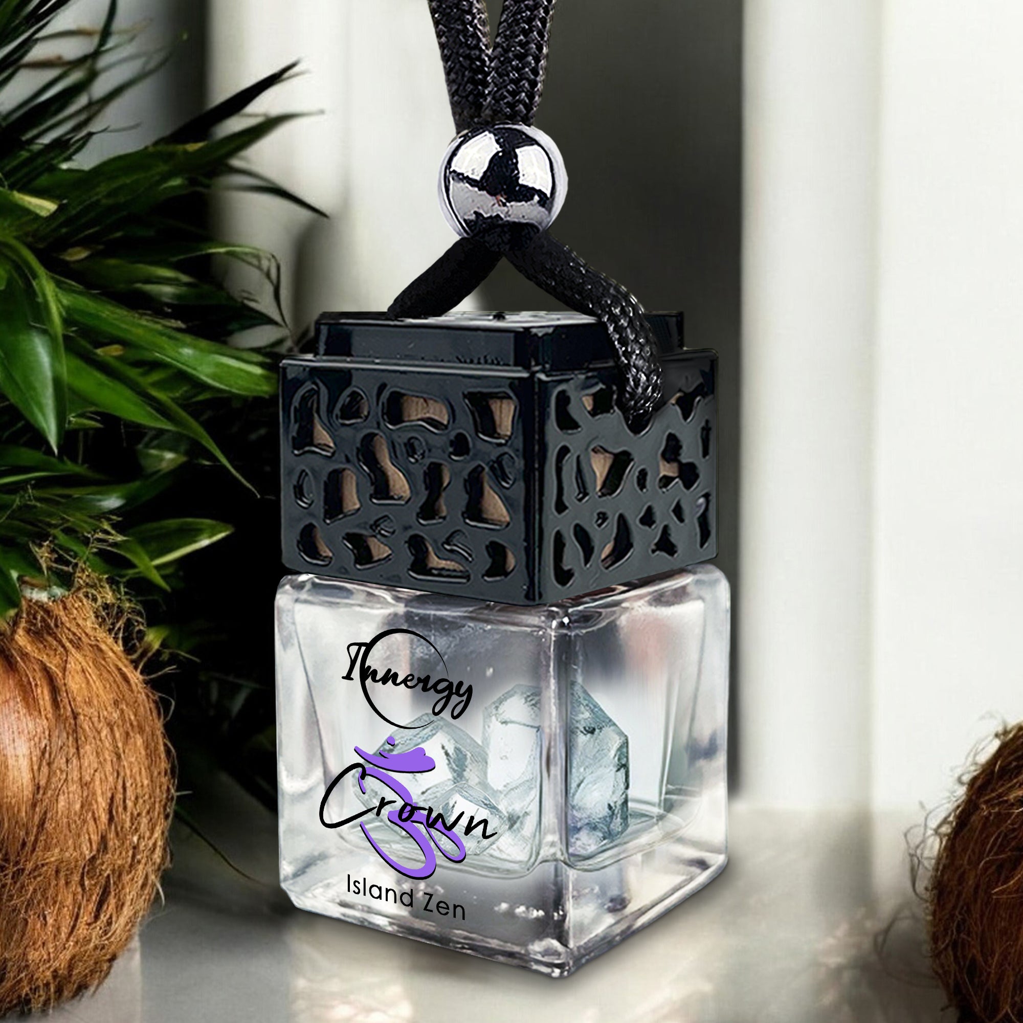Crown Chakra Crystal-Enhanced Oil Diffuser, Car Air Freshener, 8ml ...
