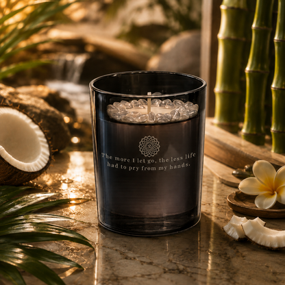 Crown Chakra Crystal Candle, 10oz