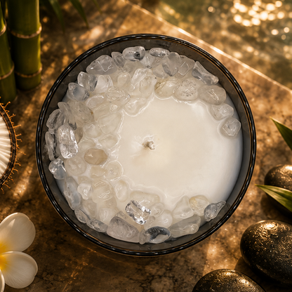 Crown Chakra Crystal Candle, 10oz